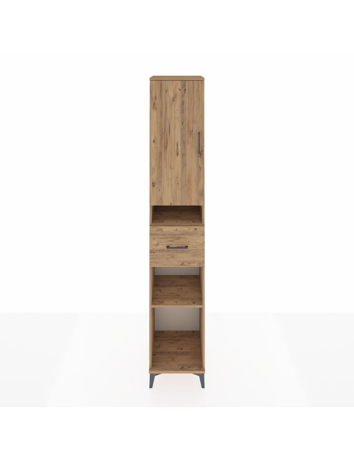 Hyperion Dolap 5 Raflı Tek Çekmeceli Tek Kapaklı 44x44x243 Çam-Çam