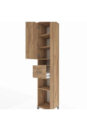 Hyperion Dolap 5 Raflı Tek Çekmeceli Tek Kapaklı 44x44x243 Çam-Çam