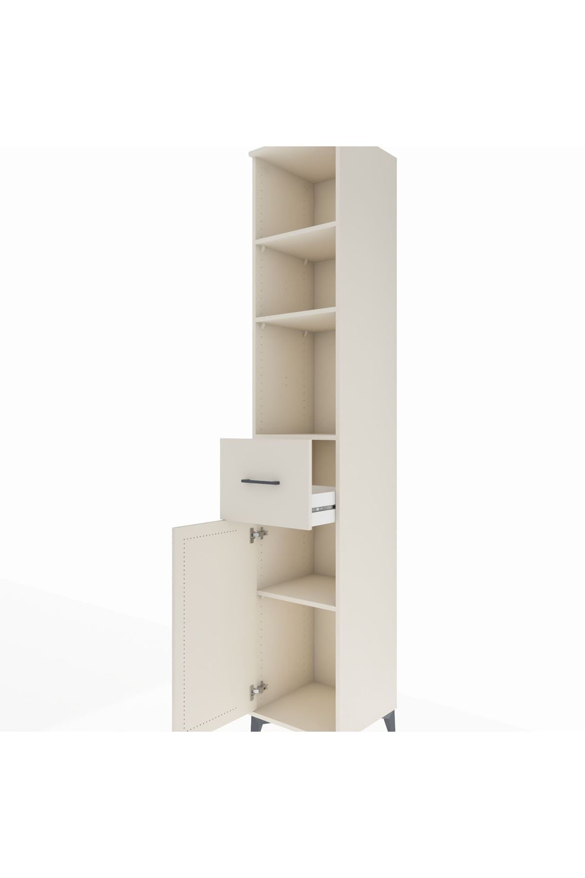 Hyperion Dolap 4 Raflı Tek Çekmeceli Tek Kapaklı 44x44x243 Aytaşı-Aytaşı