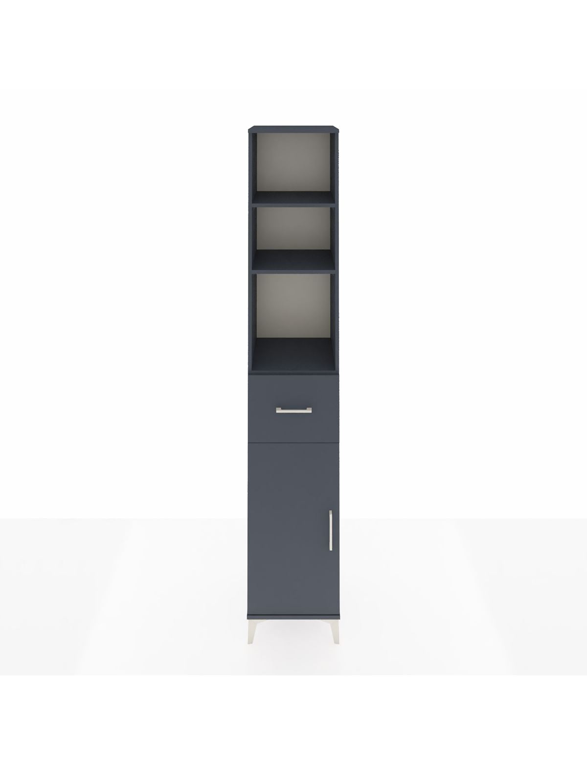 Hyperion Dolap 4 Raflı Tek Çekmeceli Tek Kapaklı 44x44x243 Antrasit-Antrasit