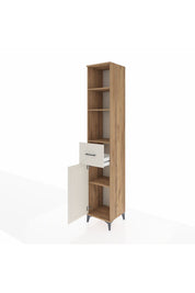 Hyperion Dolap 4 Raflı Tek Çekmeceli Tek Kapaklı 44x44x243 Çam-Aytaşı