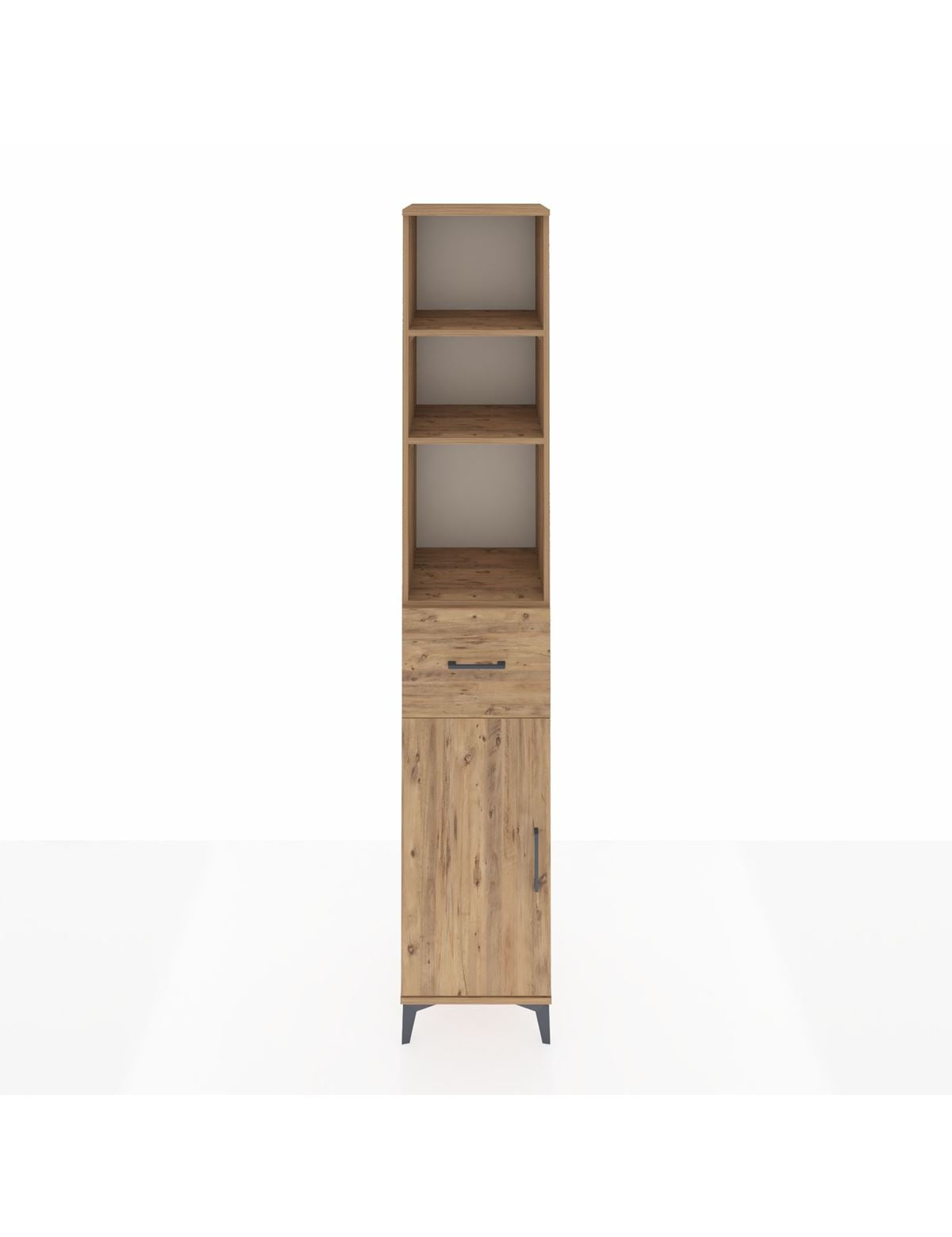 Hyperion Dolap 4 Raflı Tek Çekmeceli Tek Kapaklı 44x44x243 Çam-Çam