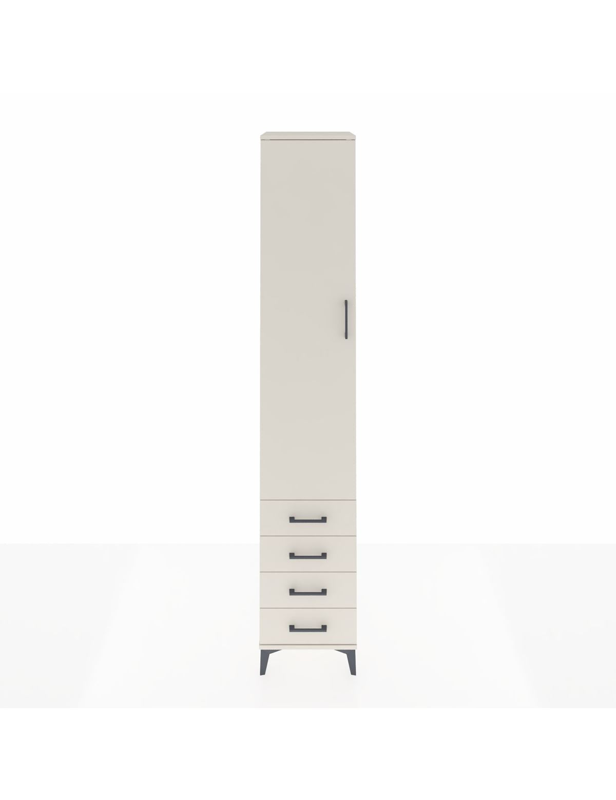 Hyperion Dolap 3 Raflı 4 Çekmeceli Tek Askılı 44x44x243 Aytaşı-Aytaşı