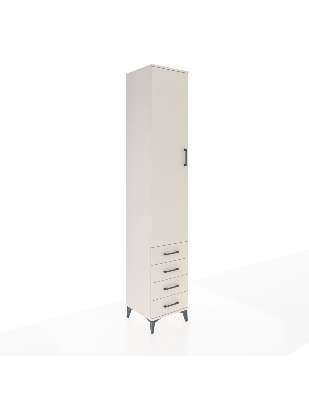 Hyperion Dolap 3 Raflı 4 Çekmeceli Tek Askılı 44x44x243 Aytaşı-Aytaşı