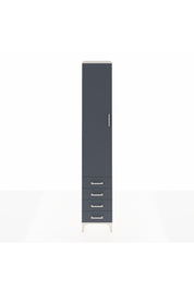 Hyperion Dolap 3 Raflı 4 Çekmeceli Tek Askılı 44x44x243 Aytaşı-Antrasit