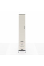 Hyperion Dolap 3 Raflı 4 Çekmeceli Tek Askılı 44x44x243 Antrasit-Aytaşı