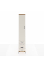 Hyperion Dolap 3 Raflı 4 Çekmeceli Tek Askılı 44x44x243 Çam-Aytaşı