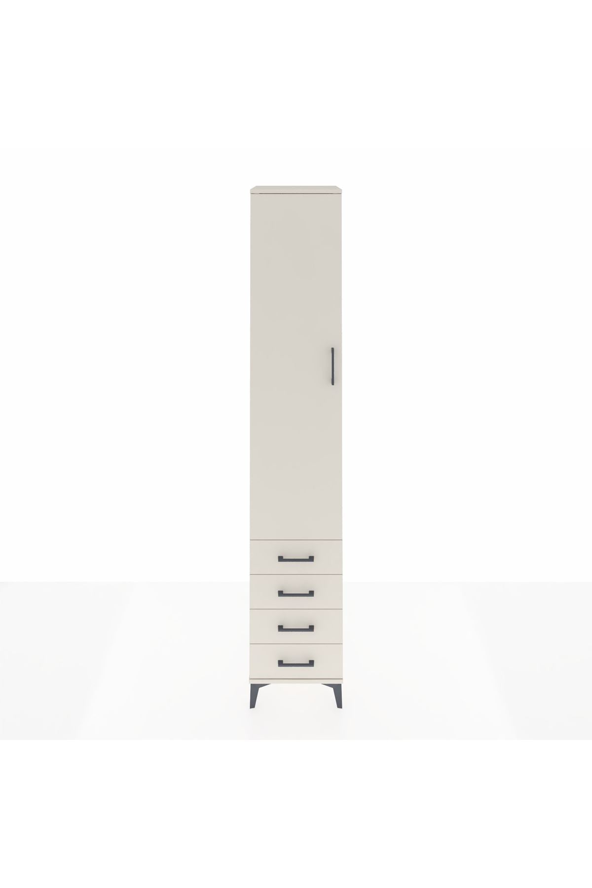 Hyperion Dolap 5 Raflı 4 Çekmeceli Tek Kapaklı 44x44x243 Aytaşı-Aytaşı