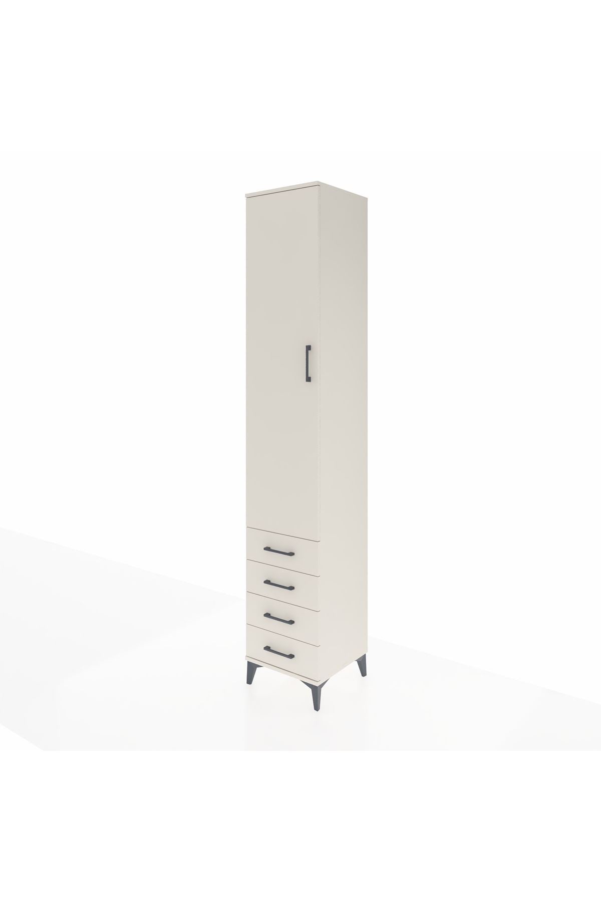 Hyperion Dolap 5 Raflı 4 Çekmeceli Tek Kapaklı 44x44x243 Aytaşı-Aytaşı