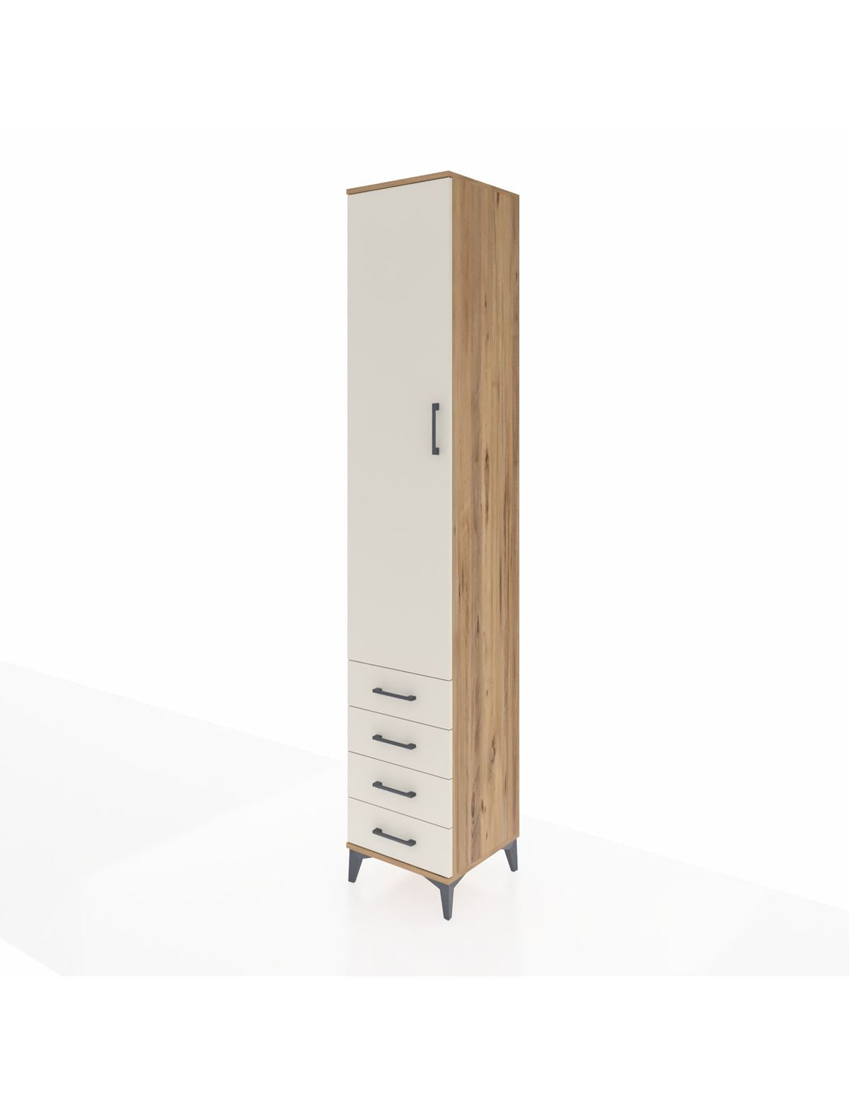 Hyperion Dolap 5 Raflı 4 Çekmeceli Tek Kapaklı 44x44x243 - S64M080V7B