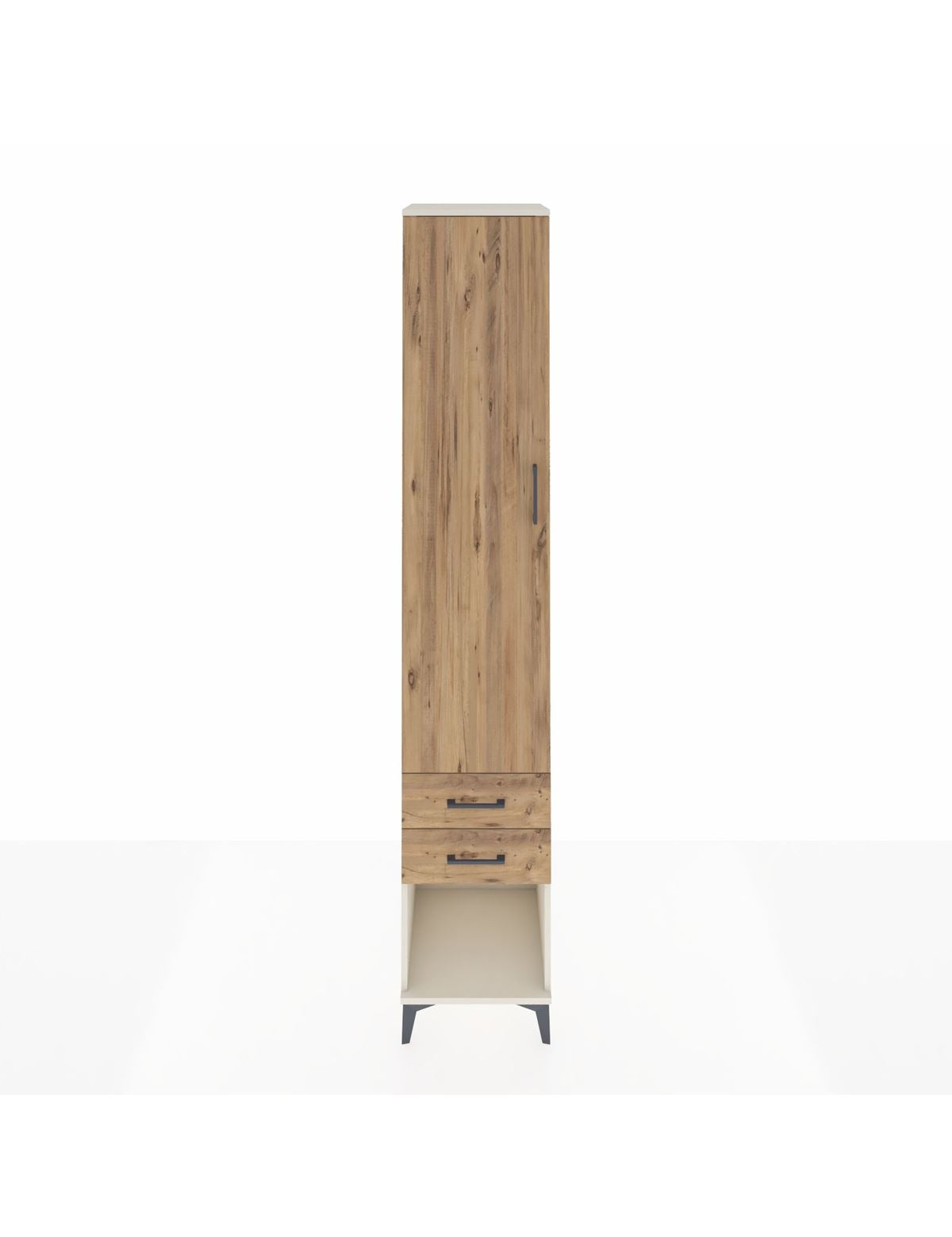 Hyperion Dolap 3 Raflı 2 Çekmeceli Tek Askılı 44x44x243 Aytaşı-Çam