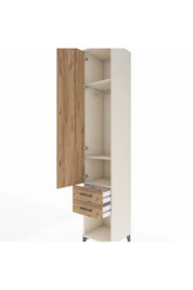 Hyperion Dolap 3 Raflı 2 Çekmeceli Tek Askılı 44x44x243 Aytaşı-Çam