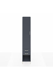 Hyperion Dolap 3 Raflı 2 Çekmeceli Tek Askılı 44x44x243 Antrasit-Antrasit