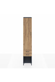 Hyperion Dolap 3 Raflı 2 Çekmeceli Tek Askılı 44x44x243 Antrasit-Çam