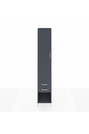 Hyperion Dolap 5 Raflı 2 Çekmeceli Tek Kapaklı 44x44x243 Antrasit-Antrasit