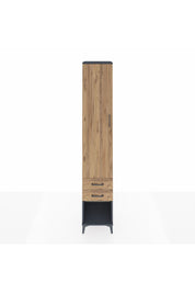 Hyperion Dolap 5 Raflı 2 Çekmeceli Tek Kapaklı 44x44x243 Antrasit-Çam