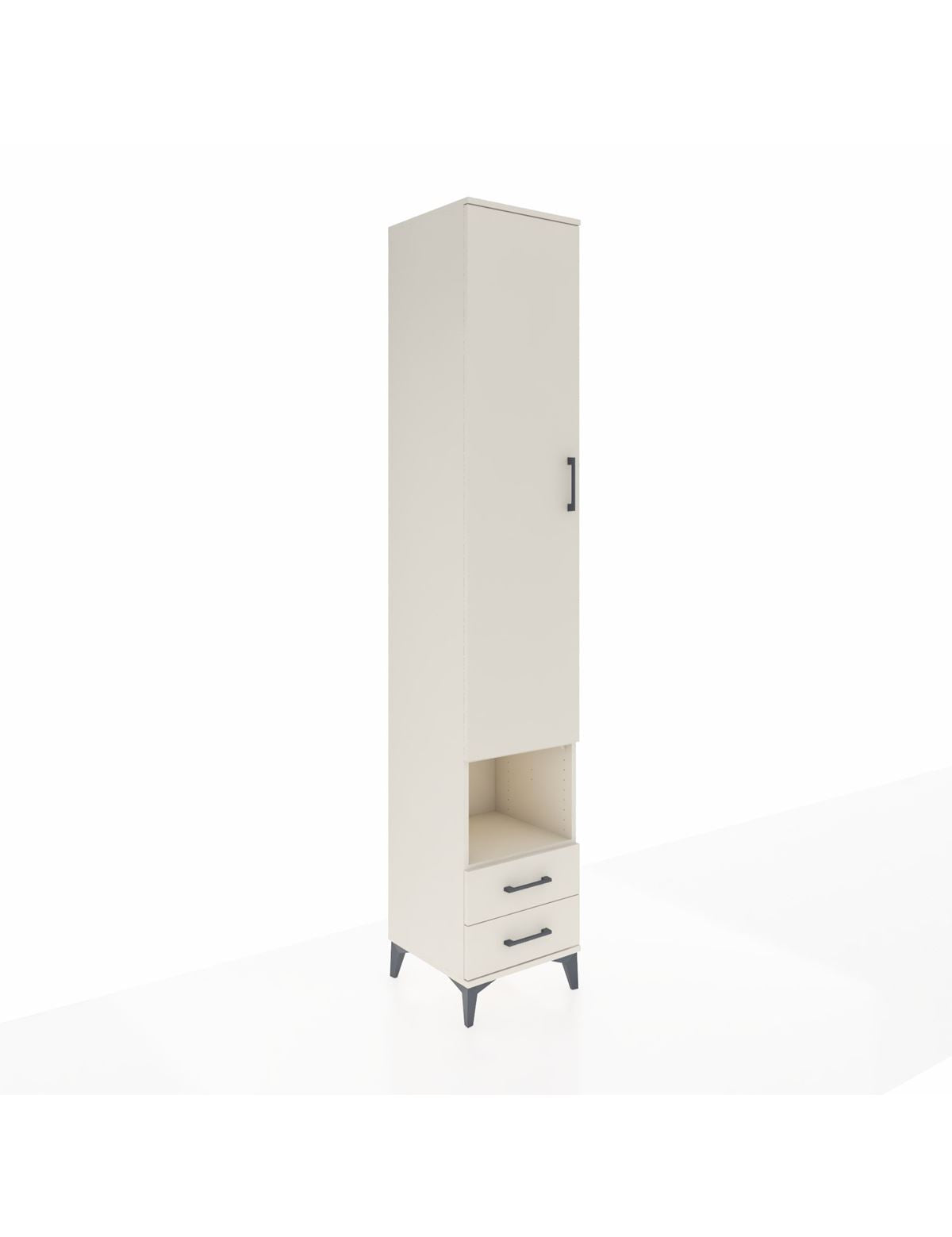 Hyperion Dolap 4 Raflı 2 Çekmeceli Tek Askılı 44x44x243 Aytaşı-Aytaşı