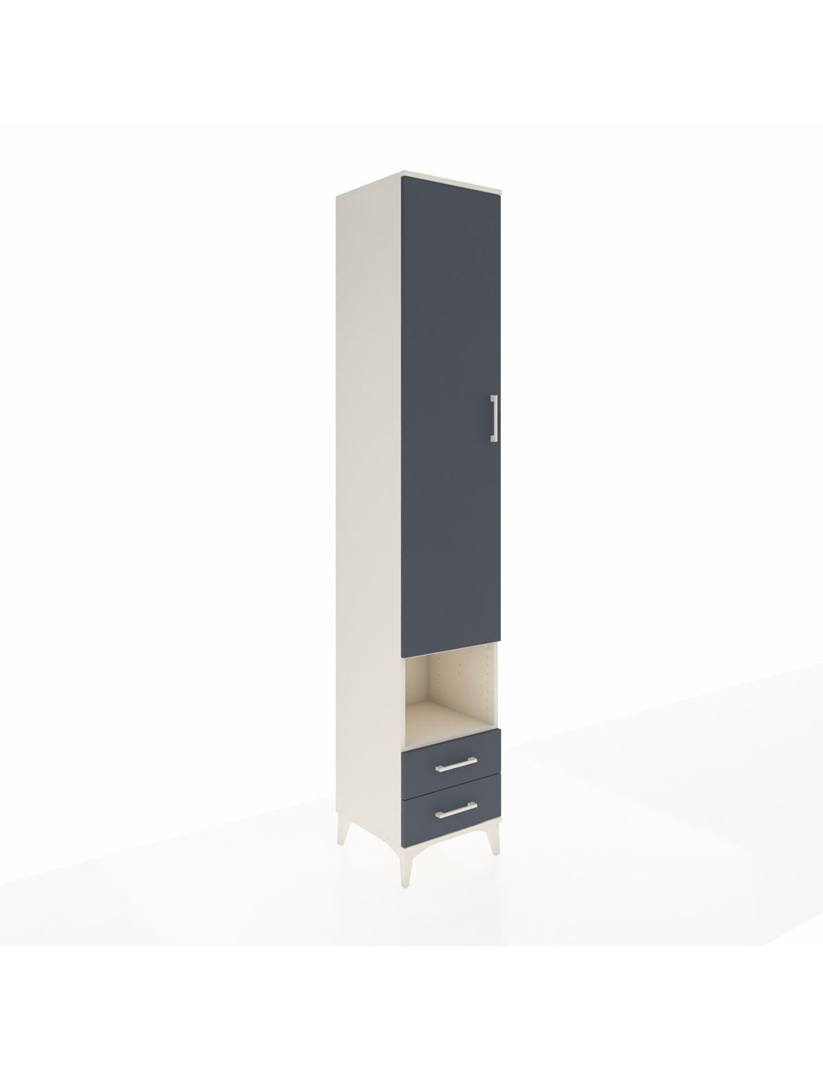 Hyperion Dolap 4 Raflı 2 Çekmeceli Tek Askılı 44x44x243 Aytaşı-Antrasit