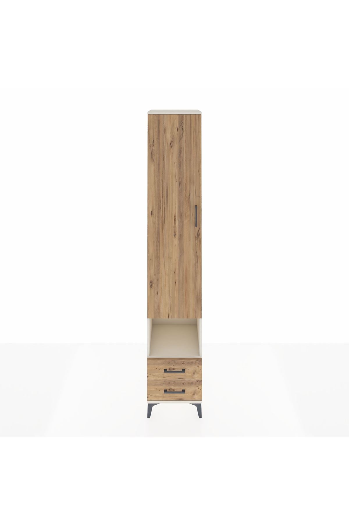 Hyperion Dolap 4 Raflı 2 Çekmeceli Tek Askılı 44x44x243 Aytaşı-Çam