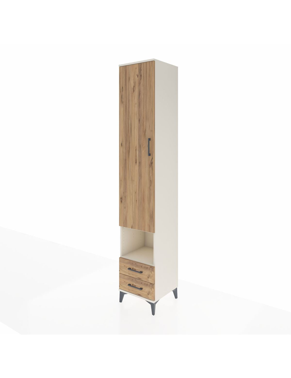 Hyperion Dolap 4 Raflı 2 Çekmeceli Tek Askılı 44x44x243 - S64M083V3B