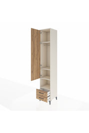 Hyperion Dolap 4 Raflı 2 Çekmeceli Tek Askılı 44x44x243 Aytaşı-Çam