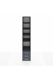 Hyperion Dolap 5 Raflı 3 Çekmeceli 44x44x243 Antrasit-Antrasit