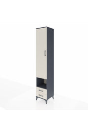 Hyperion Dolap 4 Raflı 2 Çekmeceli Tek Askılı 44x44x243 Antrasit-Aytaşı