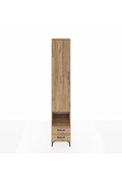 Hyperion Dolap 4 Raflı 2 Çekmeceli Tek Askılı 44x44x243 Çam-Çam