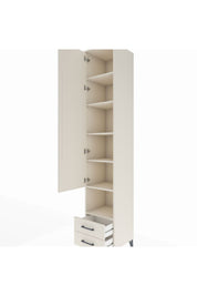 Hyperion Dolap 6 Raflı 2 Çekmeceli Tek Kapaklı 44x44x243 Aytaşı-Aytaşı