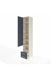 Hyperion Dolap 6 Raflı 2 Çekmeceli Tek Kapaklı 44x44x243 Aytaşı-Antrasit