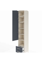 Hyperion Dolap 6 Raflı 2 Çekmeceli Tek Kapaklı 44x44x243 Aytaşı-Antrasit