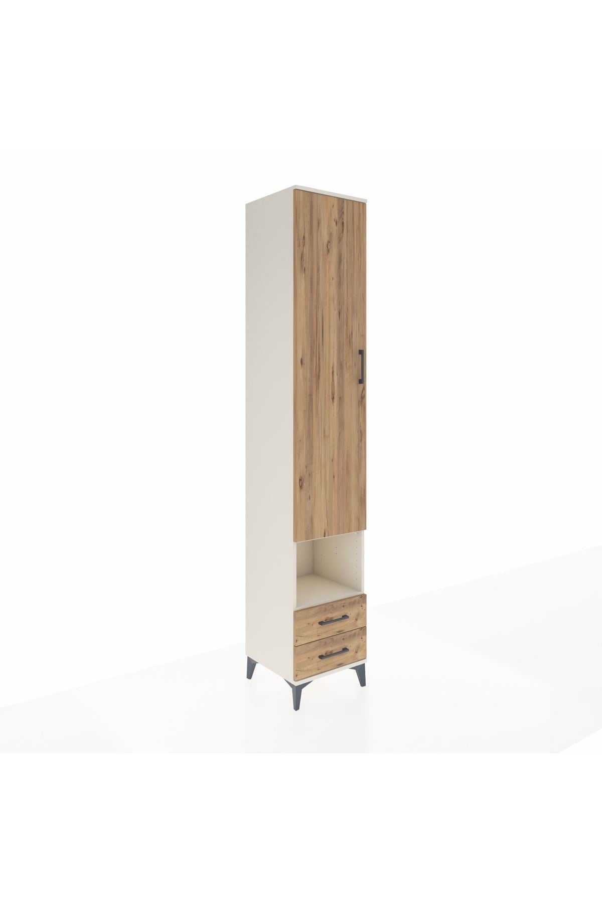 Hyperion Dolap 6 Raflı 2 Çekmeceli Tek Kapaklı 44x44x243 Aytaşı-Çam