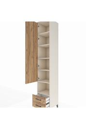 Hyperion Dolap 6 Raflı 2 Çekmeceli Tek Kapaklı 44x44x243 Aytaşı-Çam