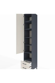 Hyperion Dolap 6 Raflı 2 Çekmeceli Tek Kapaklı 44x44x243 Antrasit-Aytaşı