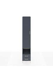 Hyperion Dolap 6 Raflı 2 Çekmeceli Tek Kapaklı 44x44x243 Antrasit-Antrasit