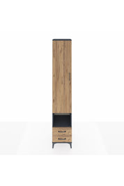 Hyperion Dolap 6 Raflı 2 Çekmeceli Tek Kapaklı 44x44x243 Antrasit-Çam