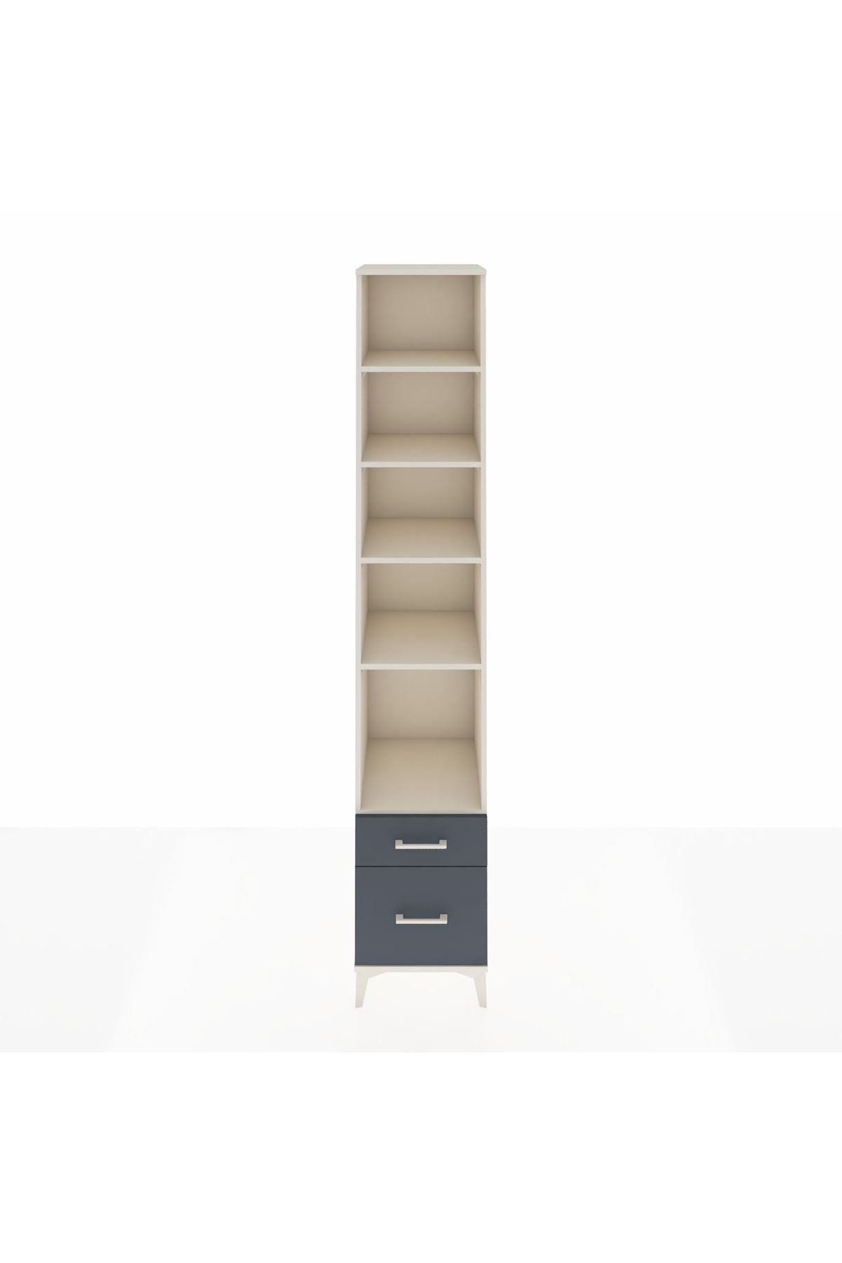 Hyperion Dolap 5 Raflı 2 Çekmeceli 44x44x243 Aytaşı-Antrasit