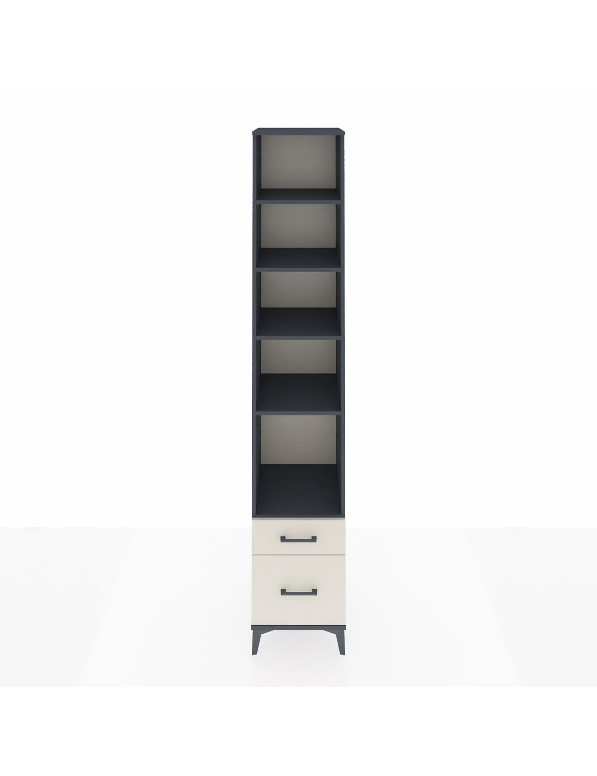 Hyperion Dolap 5 Raflı 2 Çekmeceli 44x44x243 Antrasit-Aytaşı