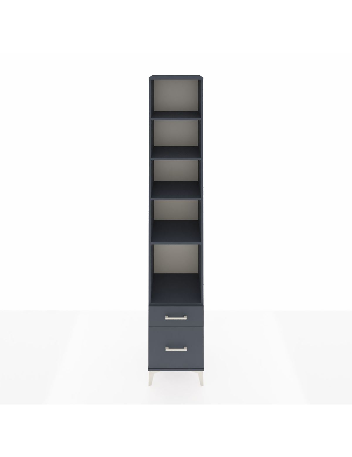 Hyperion Dolap 5 Raflı 2 Çekmeceli 44x44x243 Antrasit-Antrasit