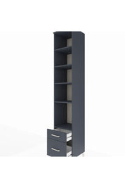 Hyperion Dolap 5 Raflı 2 Çekmeceli 44x44x243 Antrasit-Antrasit