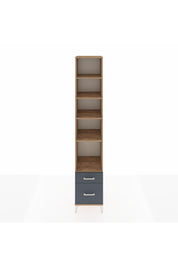 Hyperion Dolap 5 Raflı 2 Çekmeceli 44x44x243 Çam-Antrasit