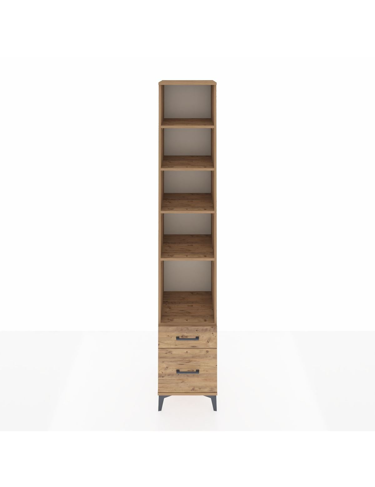 Hyperion Dolap 5 Raflı 2 Çekmeceli 44x44x243 Çam-Çam