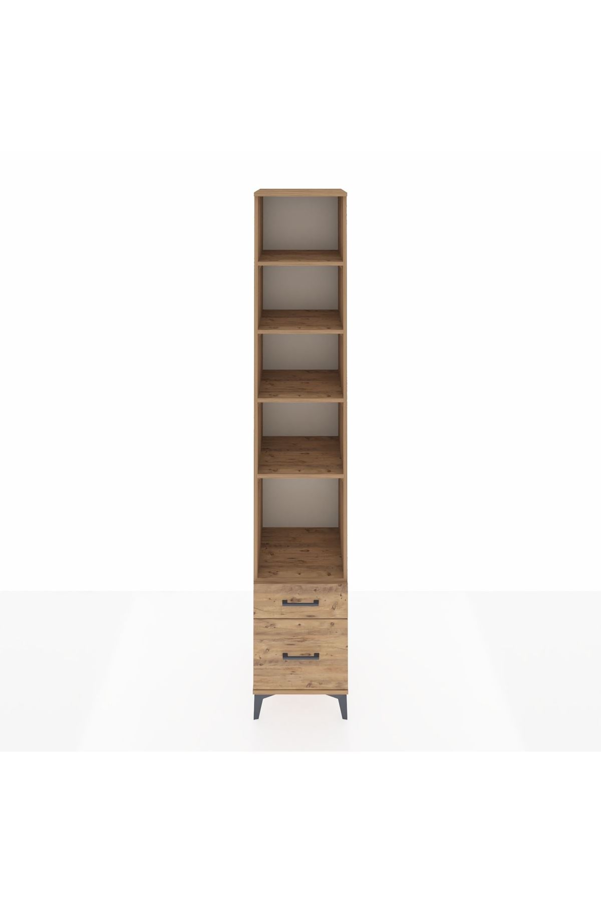 Hyperion Dolap 5 Raflı 2 Çekmeceli 44x44x243 Çam-Çam