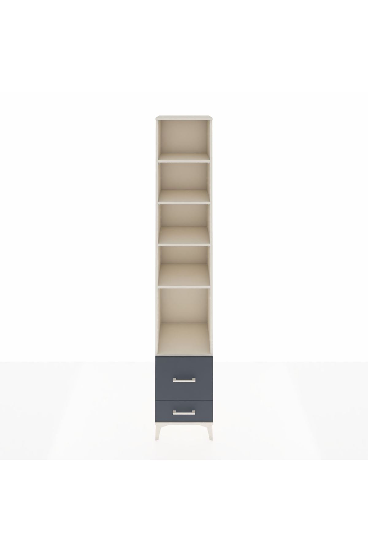 Hyperion Dolap 5 Raflı 2 Çekmeceli 44x44x243 Aytaşı-Antrasit