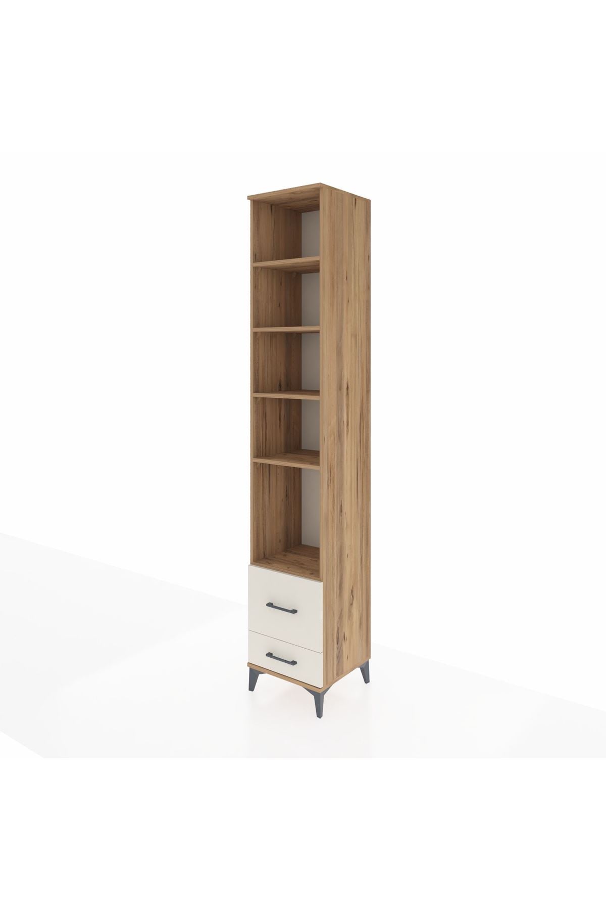 Hyperion Dolap 5 Raflı 2 Çekmeceli 44x44x243 Çam-Aytaşı