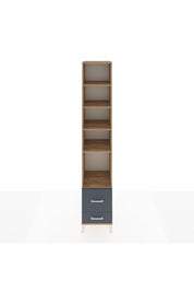 Hyperion Dolap 5 Raflı 2 Çekmeceli 44x44x243 Çam-Antrasit