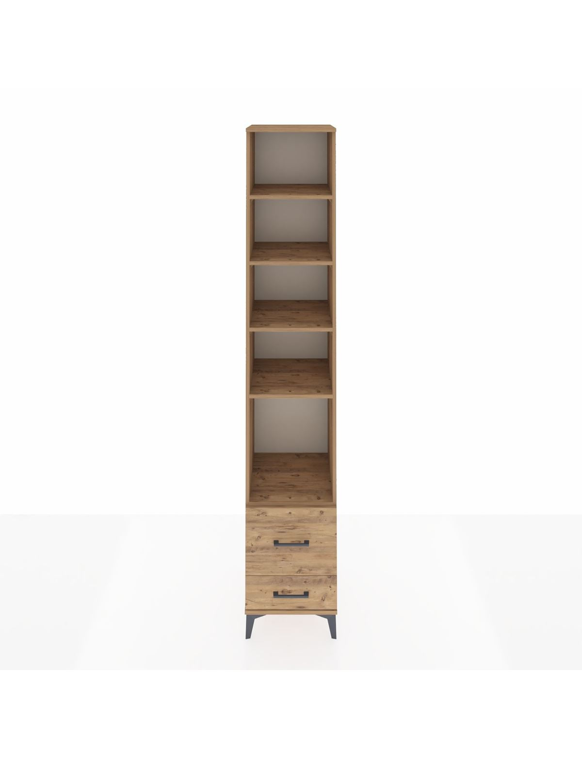 Hyperion Dolap 5 Raflı 2 Çekmeceli 44x44x243 Çam-Çam