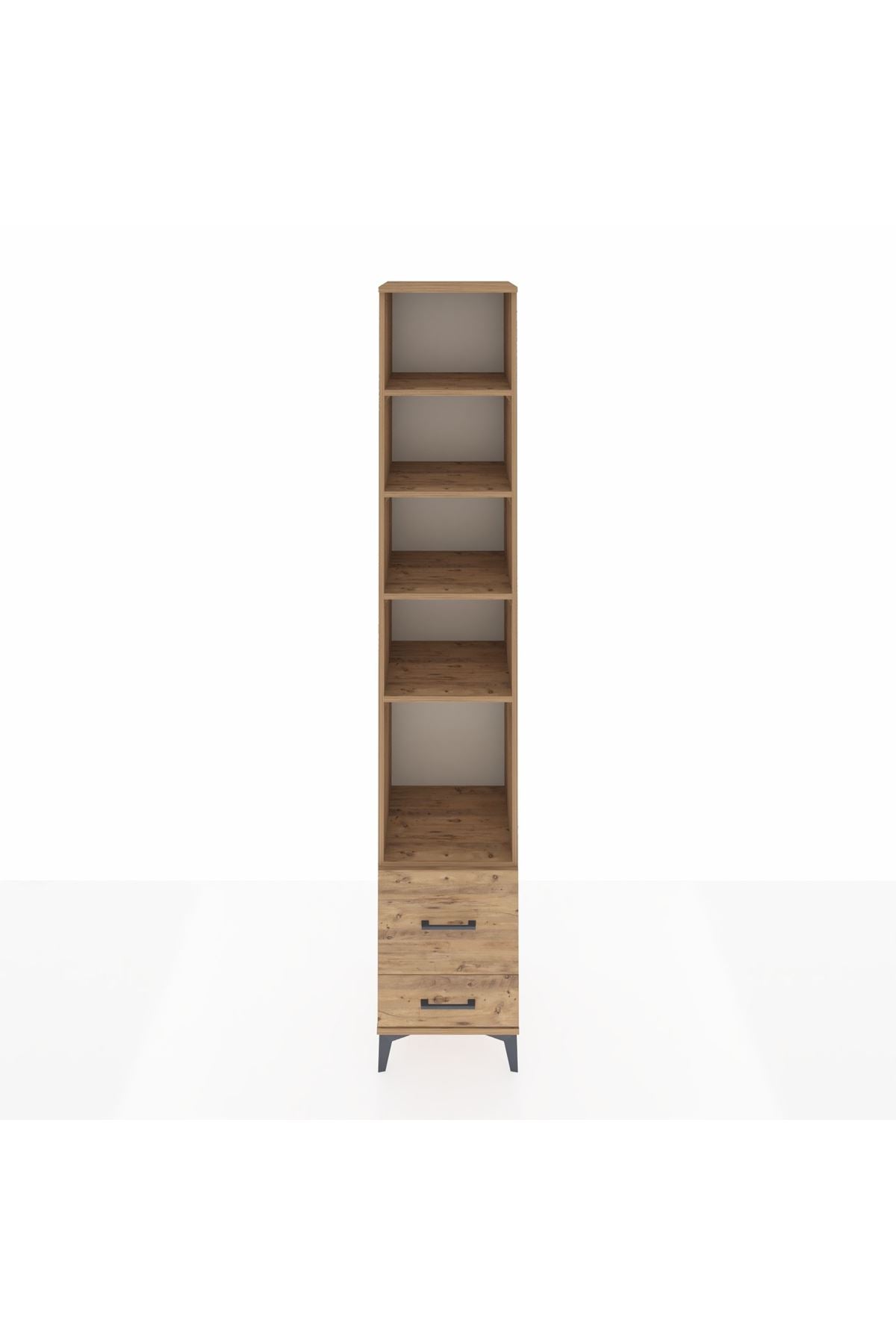 Hyperion Dolap 5 Raflı 2 Çekmeceli 44x44x243 Çam-Çam