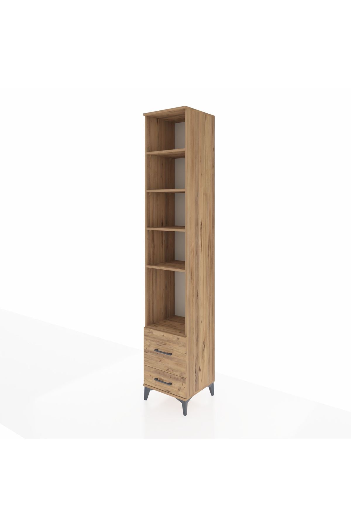 Hyperion Dolap 5 Raflı 2 Çekmeceli 44x44x243 Çam-Çam