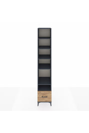 Hyperion Dolap 6 Raflı Tek Çekmeceli 44x44x243 Antrasit-Çam